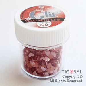 GLITTER COMESTIBLE CORAZONES ROJO  X 1.3g  X 2